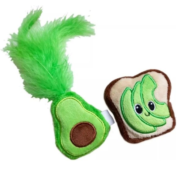 Quirky Kitty Avocado Toast Catnip Kitty Toys - Picture 2 of 7
